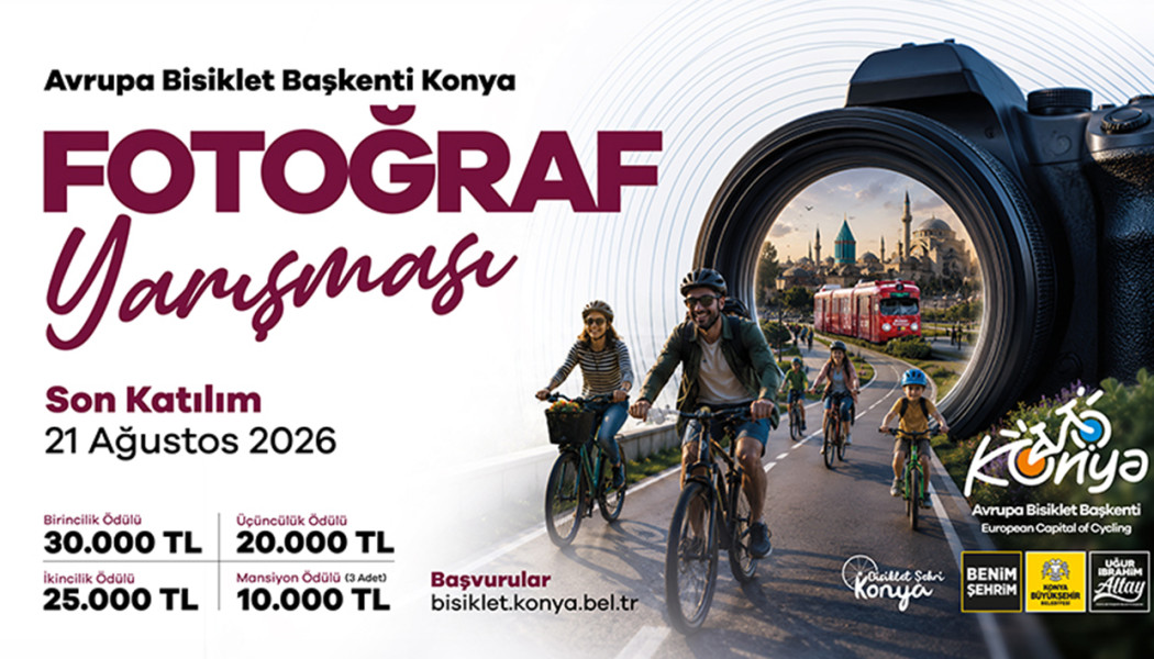Konya Büyükşehir'den “Avrupa Bisiklet Başkenti Konya” Temalı Fotoğraf Yarışması