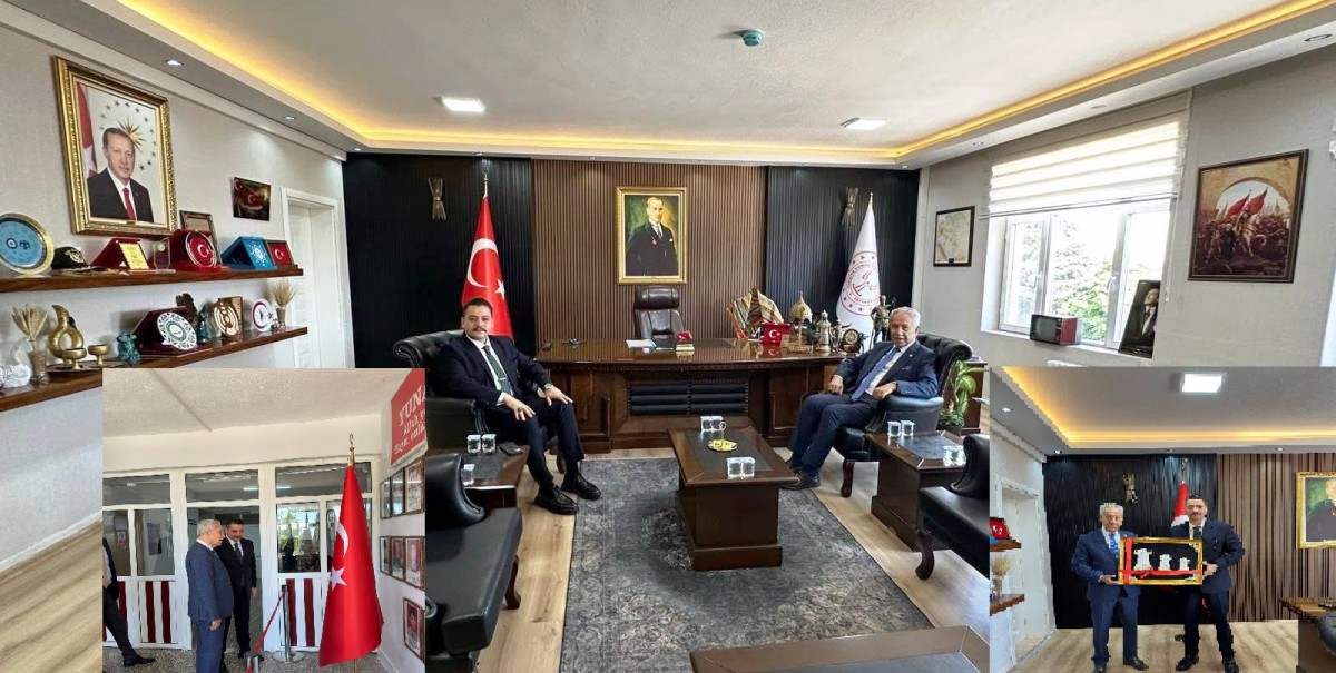 22. Dönem TBMM Başkanı Bülent Arınç’tan Yunak Kaymakamı Taşavlı’ya Ziyaret