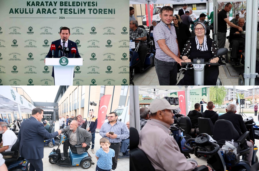 Konya Karatay'da 80 akülü araç sahiplerine teslim edildi