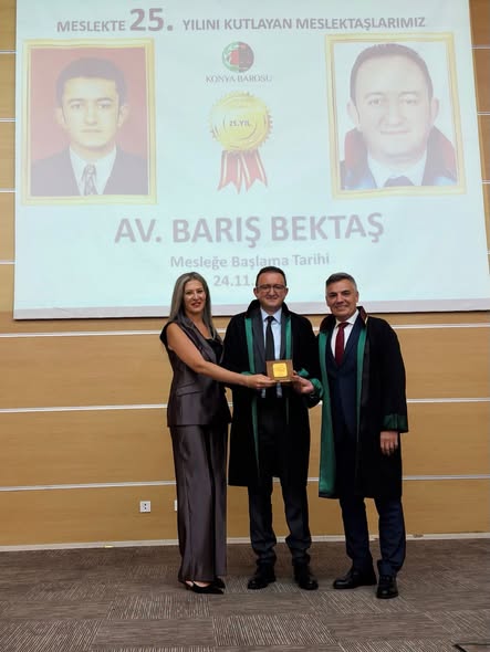  CHP Konya Milletvekili Barış Bektaş’a Meslekte 25. Yıl Plaketi
