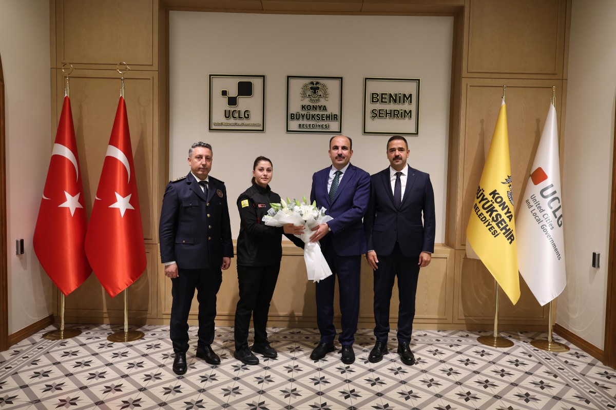Konya İtfaiyesi'nden Başkan Altay'a nezaket