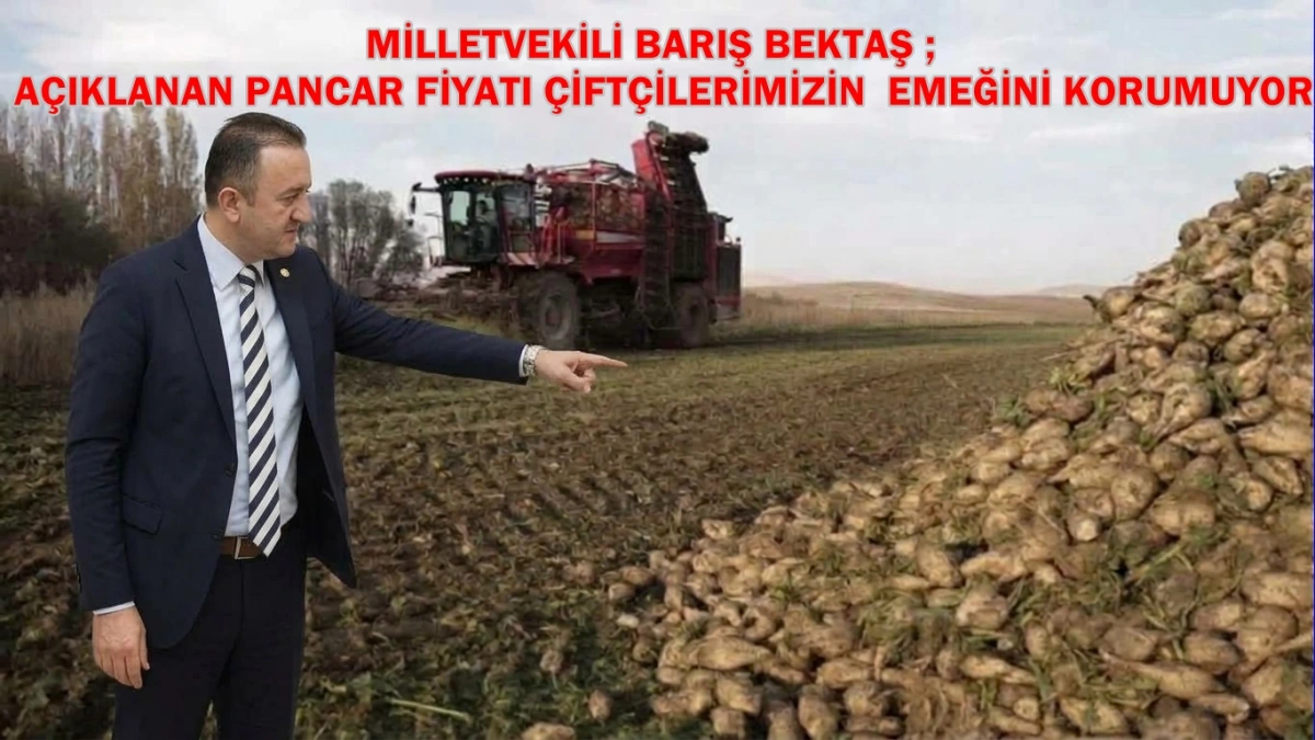 Milletvekili Bektaş: ''Açıklanan Şeker Pancarı Alım Fiyatıyla Çiftçimizin Emeği Korunmalıydı''
