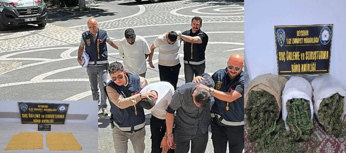 Konya ve Beyşehir’de Dev Uyuşturucu Operasyonu: 4 Tutuklama