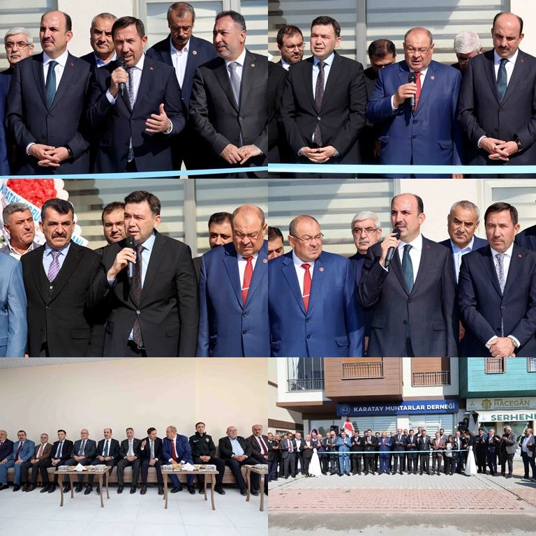 Karatay Muhtarlar Derneği Yeni Hizmet Binası Törenle Açıldı
