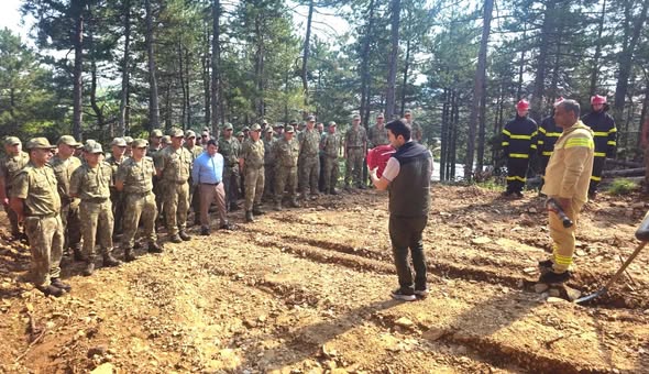 Akşehir’de Askeri Personele Orman Yangını Eğitimi