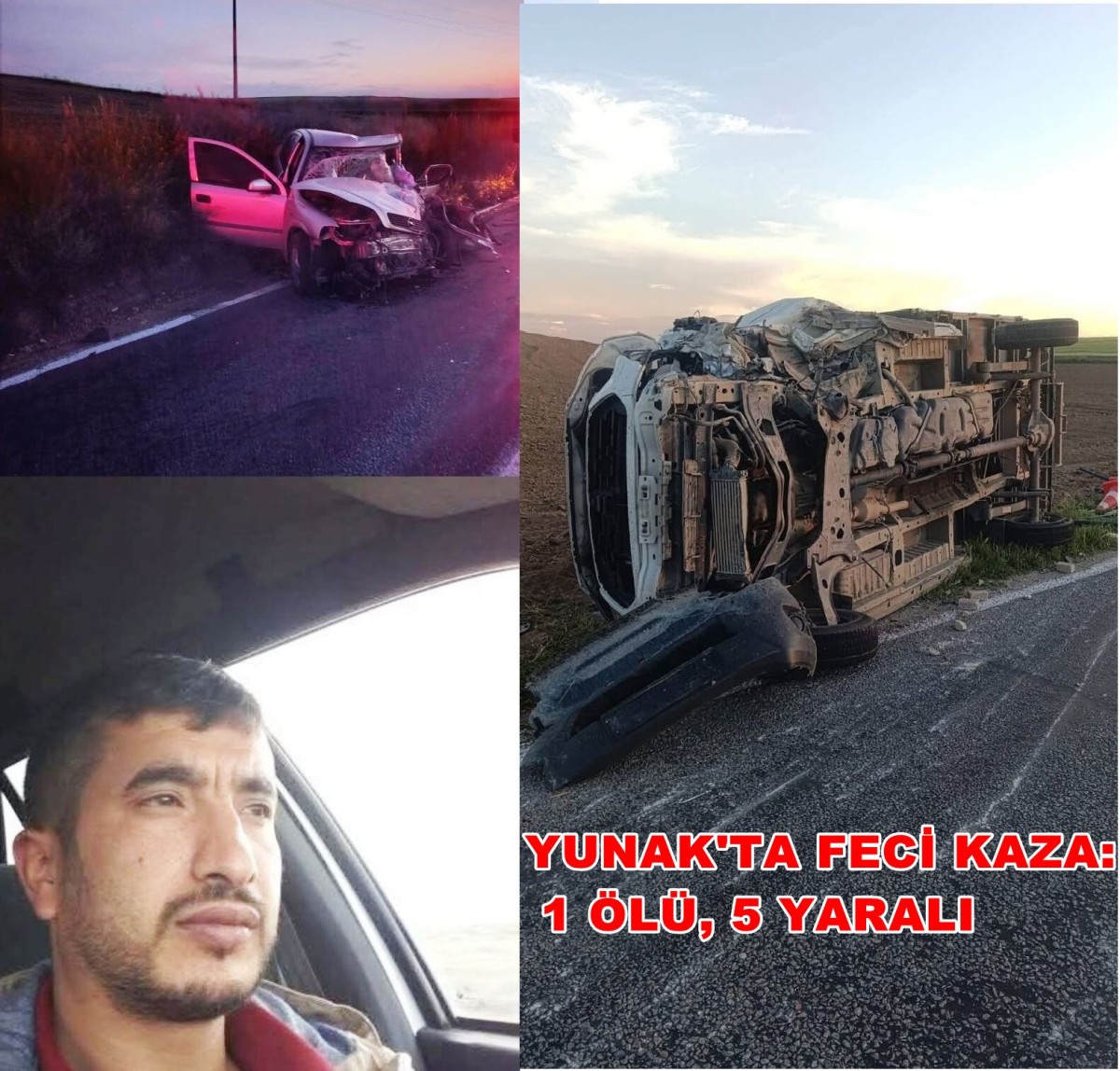 Yunak'ta Feci Kaza: 1 Ölü, 5 Yaralı!